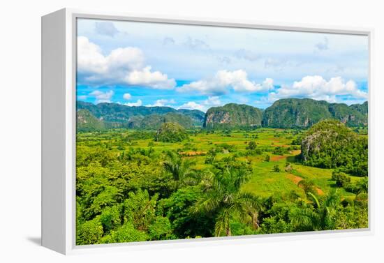 The Vinales Valley in Cuba, a Famous Tourist Destination and a Major Tobacco Growing Area-Kamira-Framed Premier Image Canvas