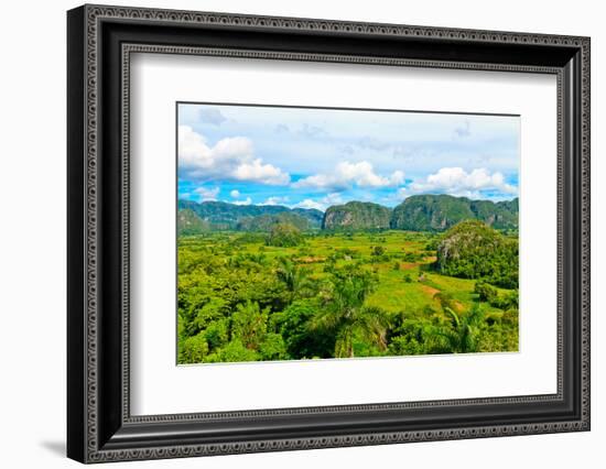 The Vinales Valley in Cuba, a Famous Tourist Destination and a Major Tobacco Growing Area-Kamira-Framed Photographic Print