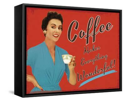 油彩画　coffee time Coffee Time' Giclee Print - The Vintage Collection | Art.com