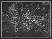 Ocean Current Map - Global Shipping Chart-The Vintage Collection-Giclee Print