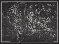 Ocean Current Map - Global Shipping Chart-The Vintage Collection-Art Print