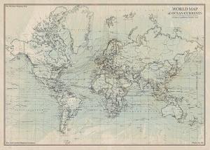 Ocean Current Map I by The Vintage Collection