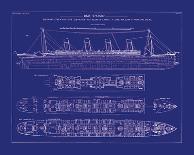 Titanic Blueprint I-The Vintage Collection-Giclee Print