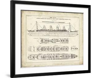 Titanic Blueprint Vintage I by The Vintage Collection