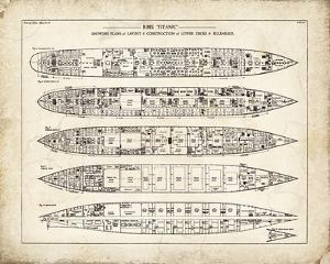 Titanic Blueprint Vintage II by The Vintage Collection