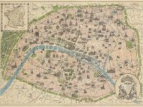 Vintage Paris Map-The Vintage Collection-Art Print