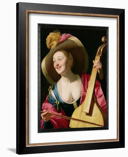 The Viola-Da-Gamba Player-Gerrit van Honthorst-Framed Giclee Print