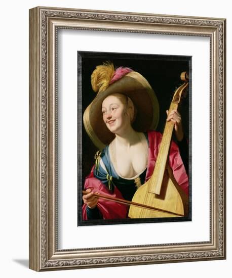 The Viola-Da-Gamba Player-Gerrit van Honthorst-Framed Giclee Print