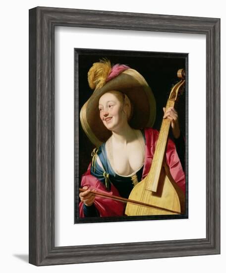 The Viola-Da-Gamba Player-Gerrit van Honthorst-Framed Giclee Print