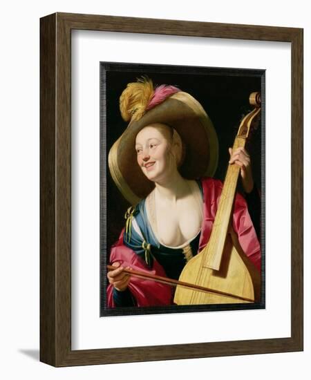 The Viola-Da-Gamba Player-Gerrit van Honthorst-Framed Giclee Print