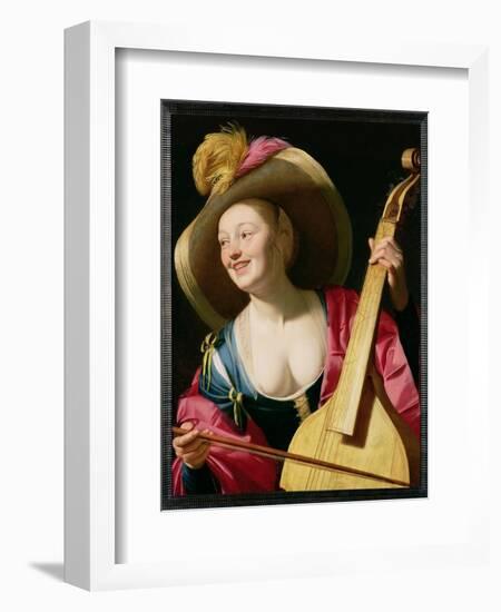 The Viola-Da-Gamba Player-Gerrit van Honthorst-Framed Giclee Print