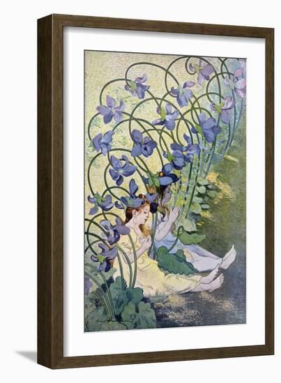 The Violets, Lively Flowers, 1897-Firmin Etienne Bouisset-Framed Giclee Print