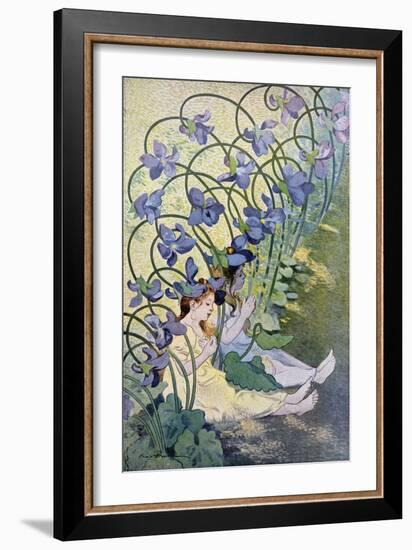 The Violets, Lively Flowers, 1897-Firmin Etienne Bouisset-Framed Giclee Print