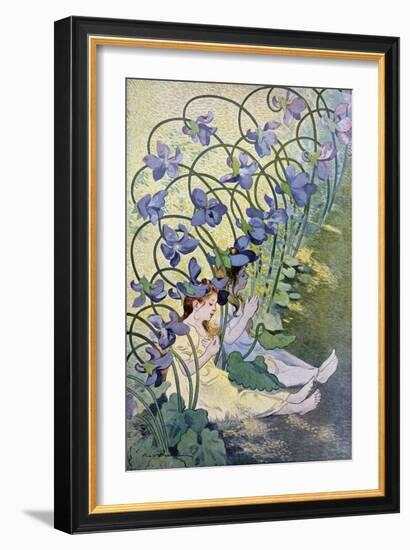 The Violets, Lively Flowers, 1897-Firmin Etienne Bouisset-Framed Giclee Print