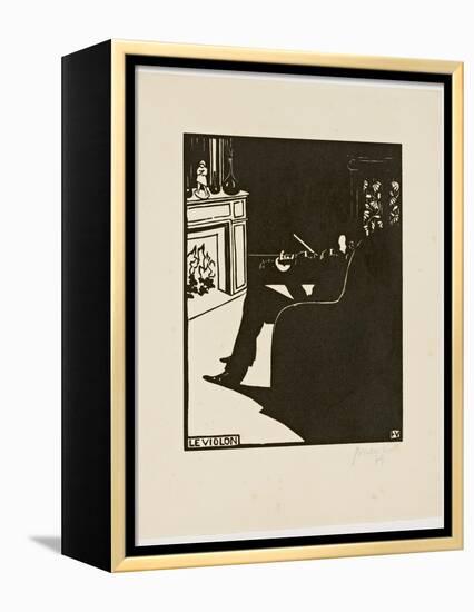 The Violin, from the Series 'Musical Instruments', 1896-97-Félix Vallotton-Framed Premier Image Canvas