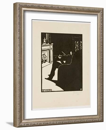 The Violin, from the Series 'Musical Instruments', 1896-97-Félix Vallotton-Framed Giclee Print