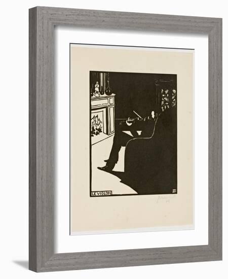 The Violin, from the Series 'Musical Instruments', 1896-97-Félix Vallotton-Framed Giclee Print