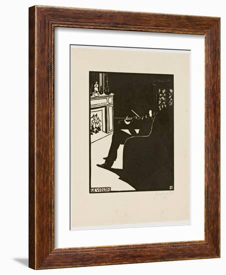 The Violin, from the Series 'Musical Instruments', 1896-97-Félix Vallotton-Framed Giclee Print