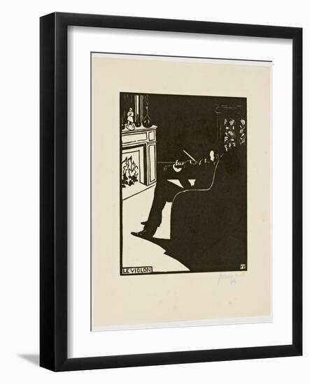 The Violin, from the Series 'Musical Instruments', 1896-97-Félix Vallotton-Framed Giclee Print