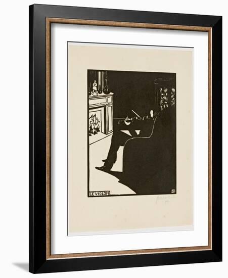 The Violin, from the Series 'Musical Instruments', 1896-97-Félix Vallotton-Framed Giclee Print