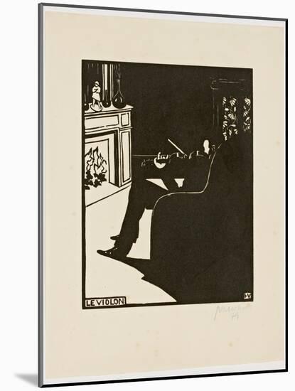 The Violin, from the Series 'Musical Instruments', 1896-97-Félix Vallotton-Mounted Giclee Print