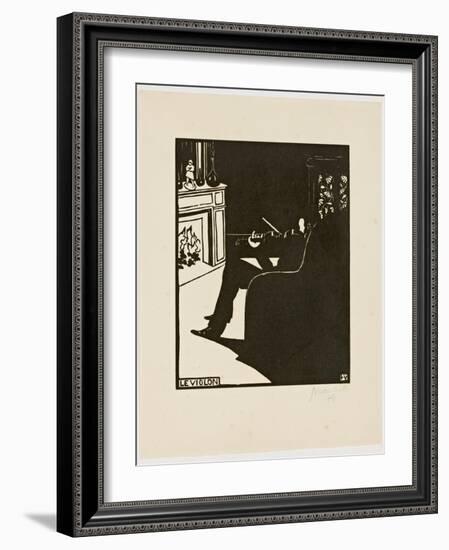 The Violin, from the Series 'Musical Instruments', 1896-97-Félix Vallotton-Framed Giclee Print