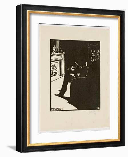 The Violin, from the Series 'Musical Instruments', 1896-97-Félix Vallotton-Framed Giclee Print