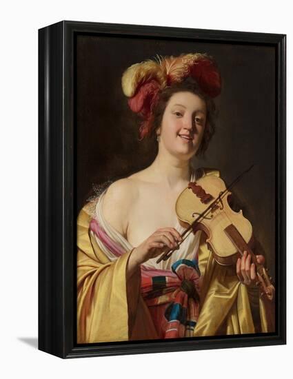 The Violin Player, 1626 (Oil on Canvas)-Gerrit van Honthorst-Framed Premier Image Canvas