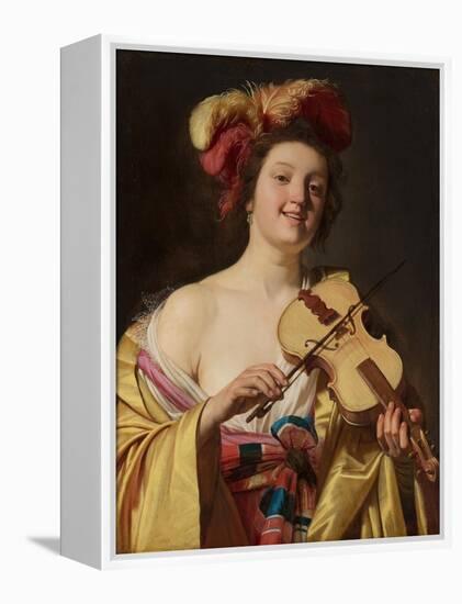 The Violin Player, 1626 (Oil on Canvas)-Gerrit van Honthorst-Framed Premier Image Canvas