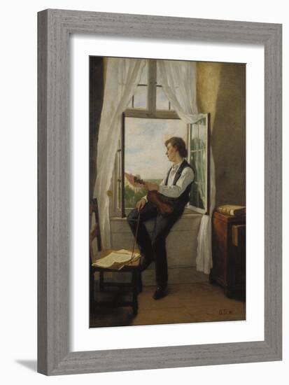 The Violinist at the Window, 1861-Otto Franz Scholderer-Framed Giclee Print