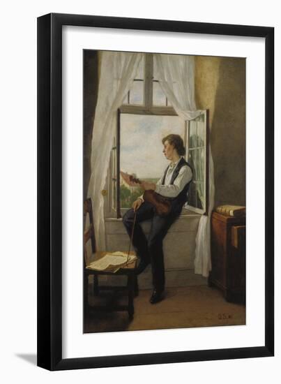 The Violinist at the Window, 1861-Otto Franz Scholderer-Framed Giclee Print