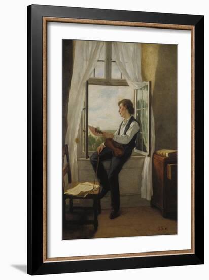 The Violinist at the Window, 1861-Otto Franz Scholderer-Framed Giclee Print