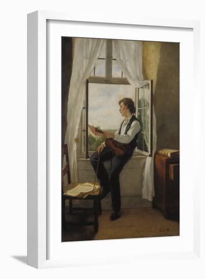 The Violinist at the Window, 1861-Otto Franz Scholderer-Framed Giclee Print