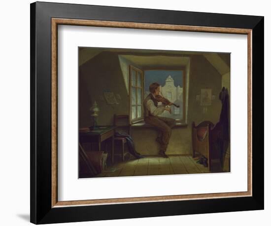 The Violinist at the Window, about 1860-Moritz Von Schwind-Framed Giclee Print