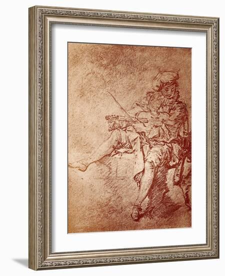 The Violinist-Jean Antoine Watteau-Framed Giclee Print
