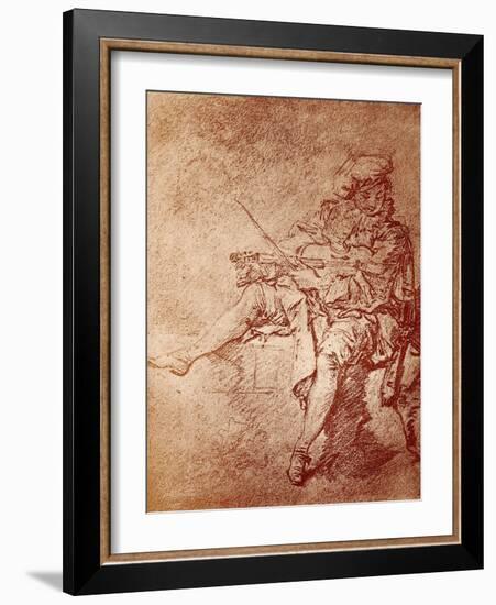 The Violinist-Jean Antoine Watteau-Framed Giclee Print