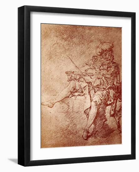 The Violinist-Jean Antoine Watteau-Framed Giclee Print