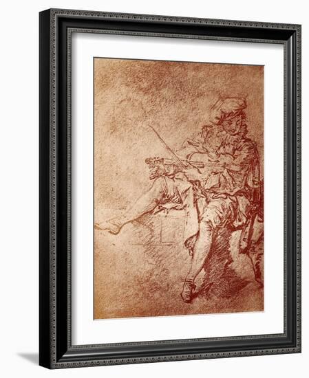 The Violinist-Jean Antoine Watteau-Framed Giclee Print