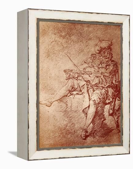 The Violinist-Jean Antoine Watteau-Framed Premier Image Canvas