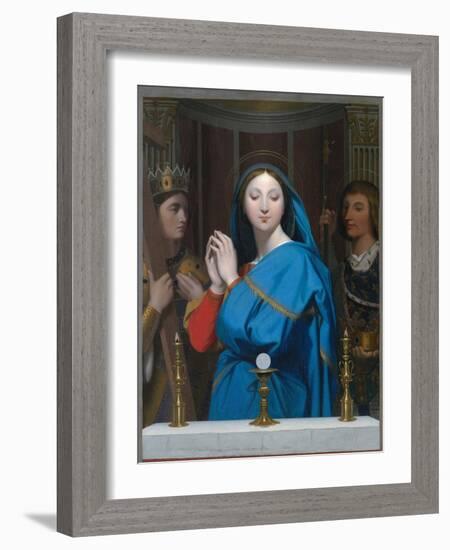 The Virgin Adoring the Host-Jean-Auguste-Dominique Ingres-Framed Giclee Print