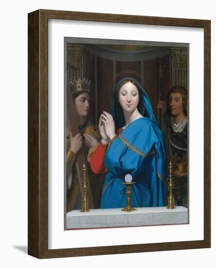 The Virgin Adoring the Host-Jean-Auguste-Dominique Ingres-Framed Giclee Print