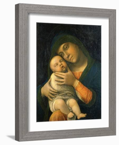 The Virgin and Child, 1490-1495-Andrea Mantegna-Framed Giclee Print