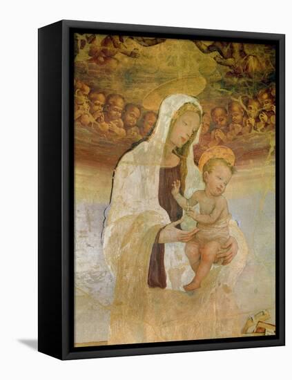The Virgin and Child, 15Th Century (Fresco)-Filippino Lippi-Framed Premier Image Canvas