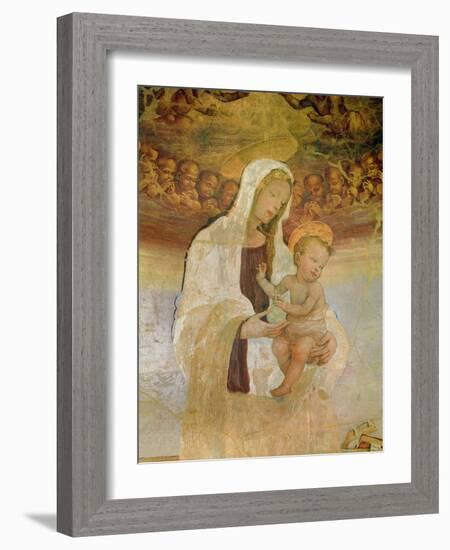 The Virgin and Child, 15Th Century (Fresco)-Filippino Lippi-Framed Giclee Print