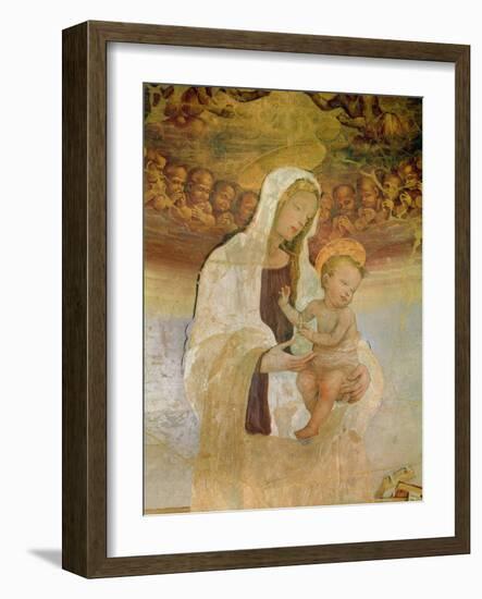 The Virgin and Child, 15Th Century (Fresco)-Filippino Lippi-Framed Giclee Print