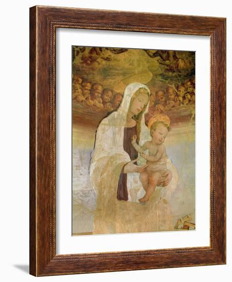 The Virgin and Child, 15Th Century (Fresco)-Filippino Lippi-Framed Giclee Print