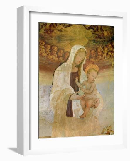 The Virgin and Child, 15Th Century (Fresco)-Filippino Lippi-Framed Giclee Print