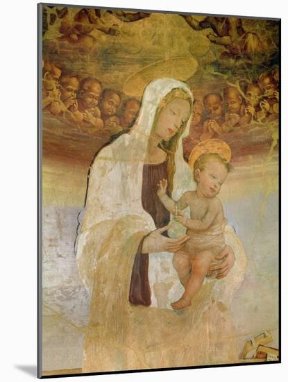 The Virgin and Child, 15Th Century (Fresco)-Filippino Lippi-Mounted Giclee Print