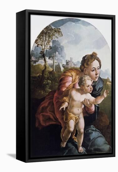 The Virgin and Child, 16th Century-Jan van Scorel-Framed Premier Image Canvas