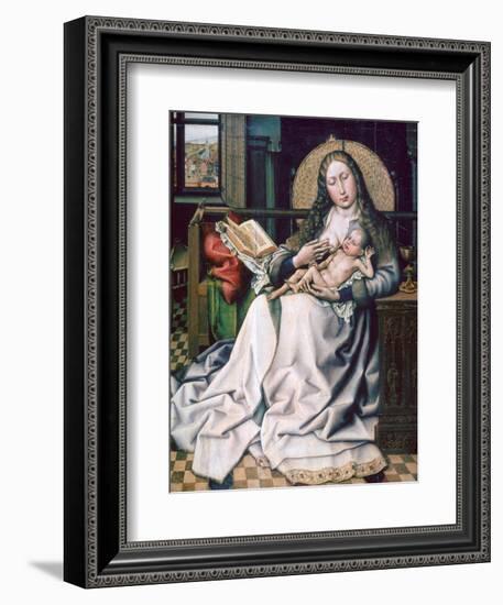 The Virgin and Child before a Firescreen, 1440-Robert Campin-Framed Giclee Print